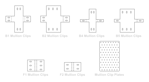 Mullion Clips Parts and Accessories