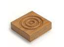 African Mahogany 2-1/2 in. Rosettes