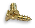 Polished Brass #7 x 5/8 in. Type A Flat Phillips Wood Screws