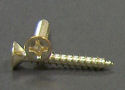 Polished Brass #12 x 1-1/2 in. Type A Flat Phillips Wood Screws