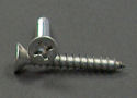 Stainless Steel #12 x 1-1/2 in. Type A Flat Phillips Wood Screws