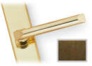 Antique Brass Athens-style Active Door Handle Sets with Square Escutcheon
