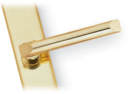 Lifetime Brass Athens-style Active Door Handle Sets with Square Escutcheon