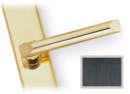 Oil-rubbed Bronze Athens-style Inactive Door Handle Sets with Square Escutcheon