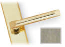 Satin Chrome Athens-style Inactive Door Handle Sets with Square Escutcheon