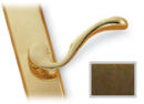 Antique Brass Right-Hand Capri-style Door Handles