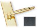 Oil-rubbed Bronze Luxor-style Active Door Handle Sets with Square Escutcheon