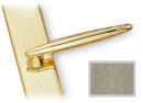 Satin Chrome Luxor-style Active Door Handle Sets with Square Escutcheon