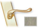 Satin Chrome Piedmont-style Inactive Door Handle Sets with Square Escutcheon