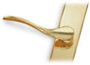 Polished Brass Left-Hand Riviera-style Door Handles