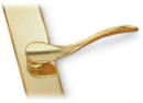 Polished Brass Right-Hand Riviera-style Door Handles