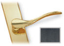 Oil-rubbed Bronze Riviera-style Active Door Handle Sets with Contoured Escutcheon