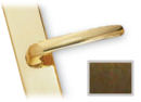 Antique Brass Tuscany-style Active Door Handle Sets with Contoured Escutcheon