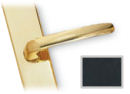 Black Tuscany-style Active Door Handle Sets with Square Escutcheon