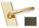 Pewter Tuscany-style Inactive Door Handle Sets with Square Escutcheon