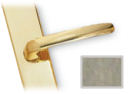 Satin Chrome Tuscany-style Active Door Handle Sets with Square Escutcheon